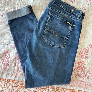 7 For All Mankind Dark Blue Denim Jeans